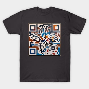 RickRoll QR Code Abstract Painting T-Shirt